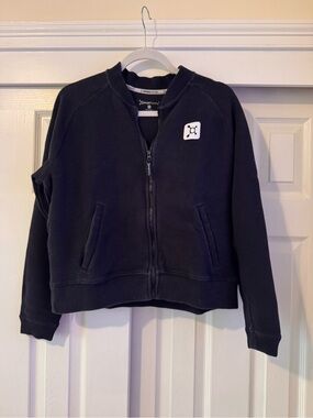 Orangetheory Black Zip-Up Hoodie with Logo Patch